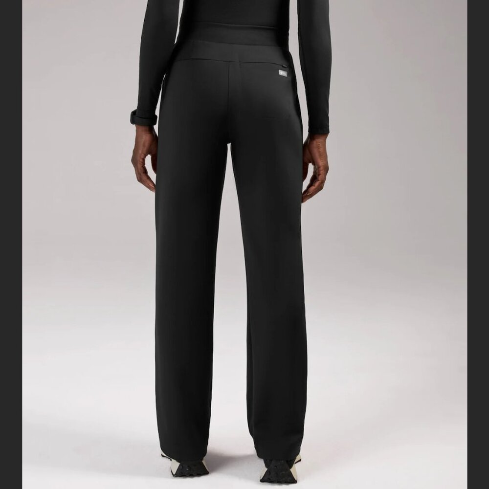 NWOT FIGS PIEDRA HIGH WAISTED STRAIGHT LEG FORMX SCRUB PANTS--XSMALL--BLACK - Picture 4 of 10